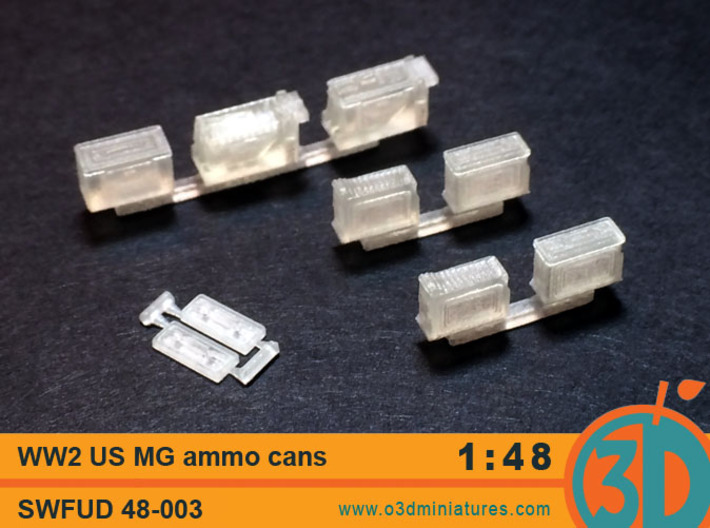 WW2 US MG Ammo Cans 1/48 scale SWFUD 48-003 3d printed FUD test print, actual product will differ slightly