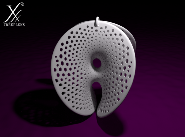 Perforated Chen-Gackstatter Thayer Earring 3d printed Front view.