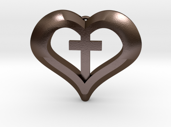 heart cross 3d printed