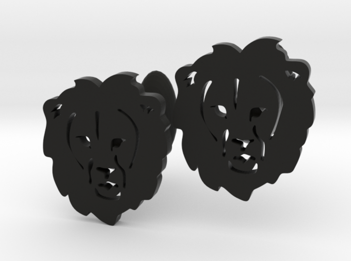Lion Cufflinks 3d printed