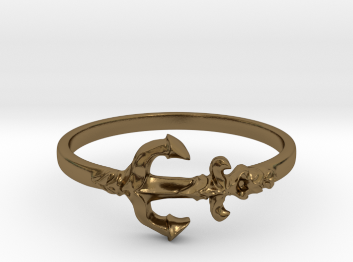 Anchor Of Hope Ring 3d printed