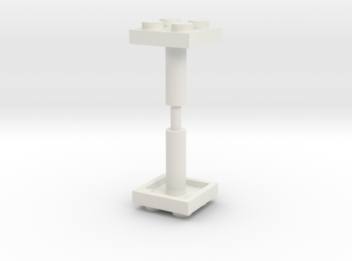 2x2 Building Toy Plate with 5mm Shaft/Handle 3d printed