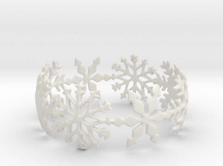 Snowflake Bangle (small) 3d printed