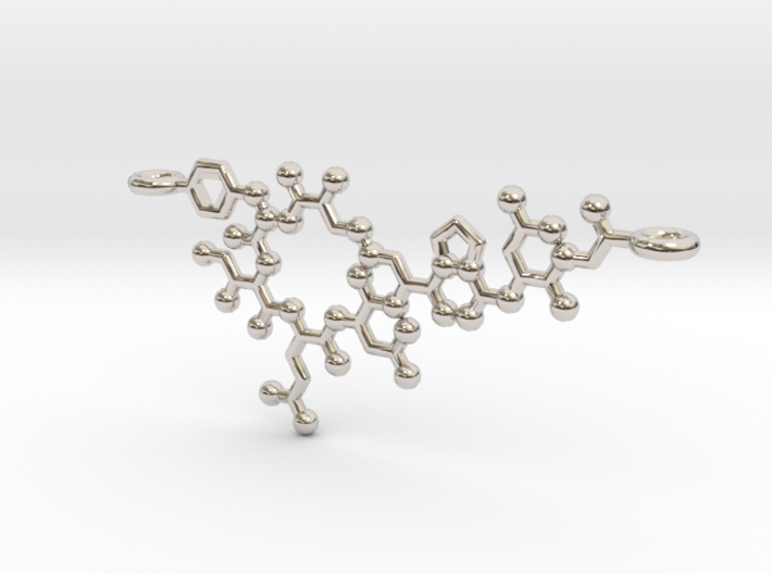 Oxytocin Molecule 3D printed Pendant Necklace 3d printed