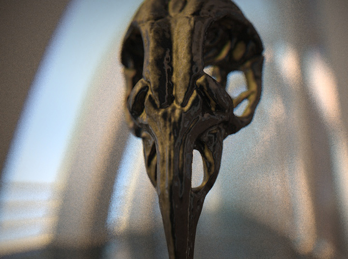 Bird Skull Pendant  3d printed 