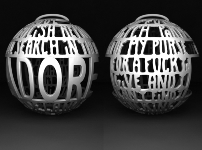 Adore Quotaball 3d printed