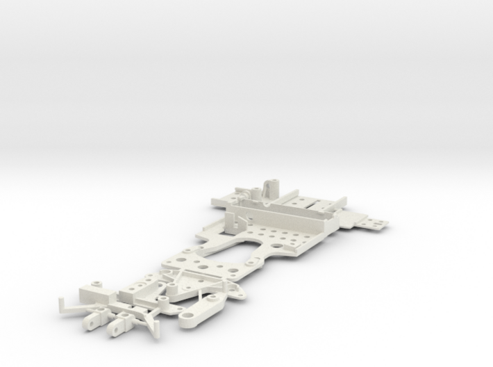 CK6 Chassis Kit for 1/32 Scale Ultra-Small Car 3d printed CK6 in white.
