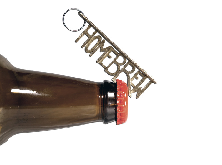 &quot;HOMEBREW&quot; Bottle Opener Keychain - Customizable 3d printed