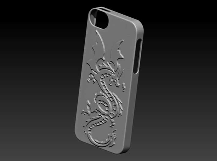 iPhone 5 Dragon 1 3d printed 3/4 view