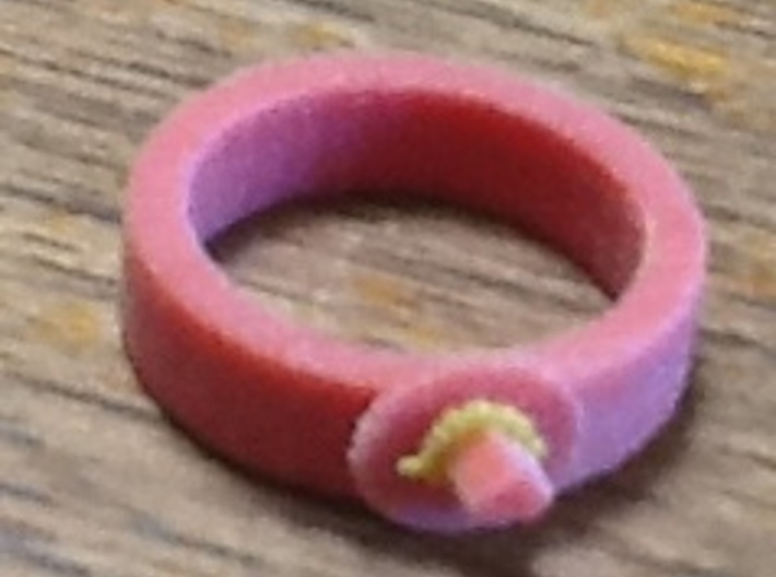 Bright Heart Ring 3d printed