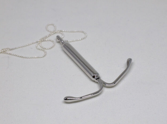 IUD Necklace 3d printed 