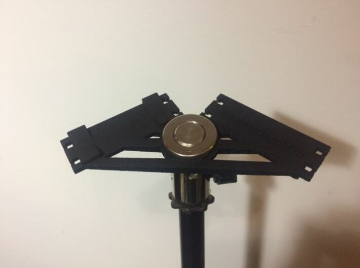ORTF Universal Mic Clip 3d printed ORTF Universal Mic Clip - Mics swivel mount and elastics not included.
