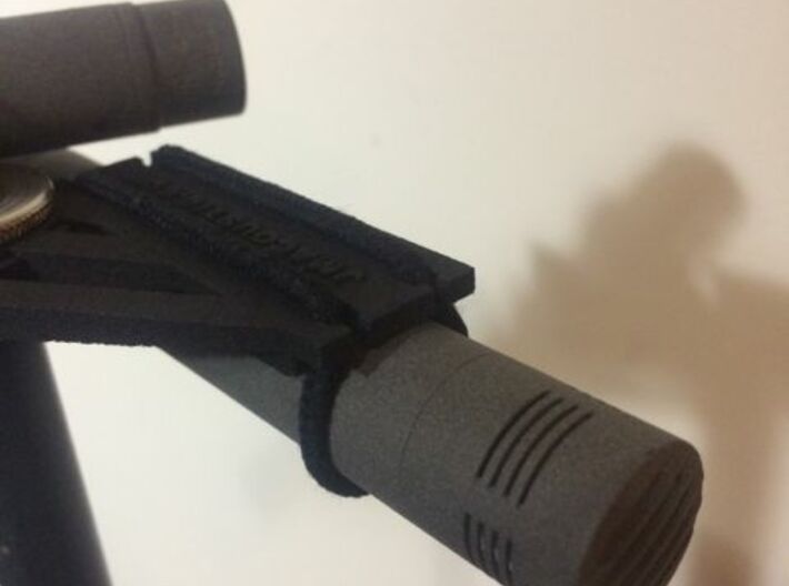ORTF Universal Mic Clip 3d printed Close up of elastic mic restraints.