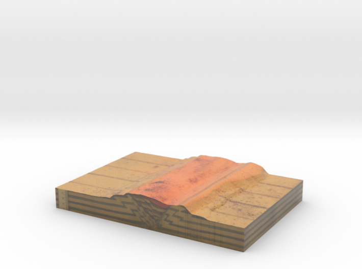 GS-B90 Side B (Scaled Tectonic analogue model) 3d printed