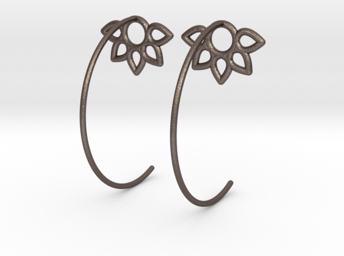Flower Earring 3d printed