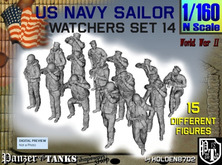 1-160 US Navy Watchers Set14 3d printed