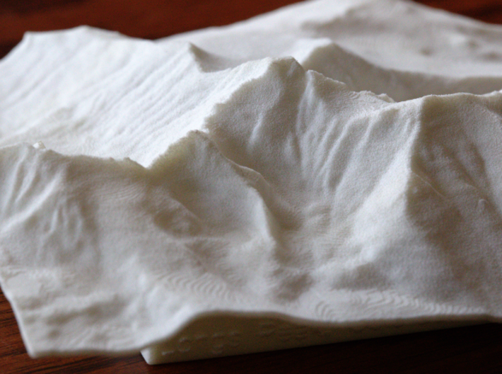 4'' Longs Peak Terrain Model, Colorado, USA 3d printed Photo of actual model from South