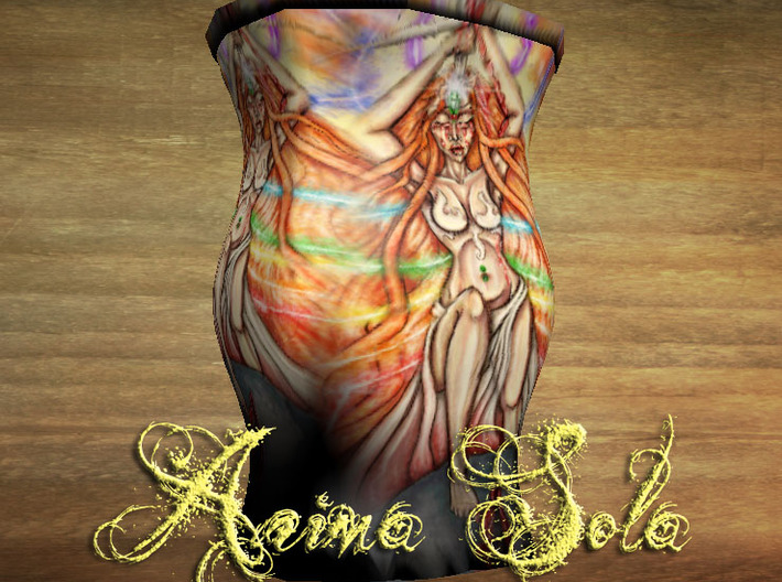 &quot;Anima Sola&quot; Vase 3d printed &quot;Anima Sola&quot; Colored Sandstone Vase