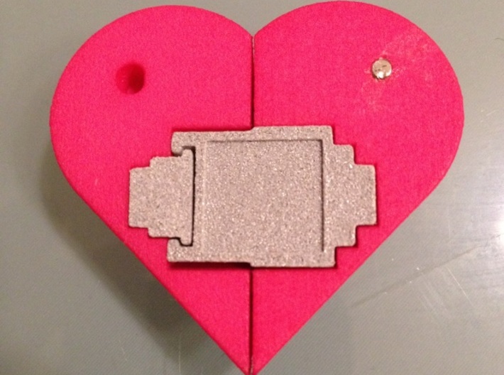 Heart Amulet Small - Outer Part 2 Right 3d printed 