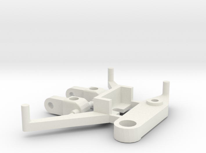 SP2 Spare Parts for CK2 Chassis Kit 3d printed This is what you'll receive if ordered in white.