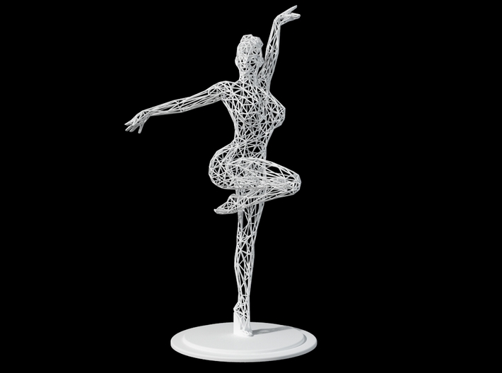 Wireframe Ballet Girl 30CM 3d printed