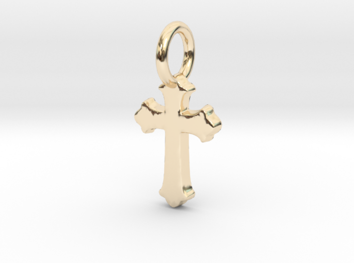 cross pendant 3d printed