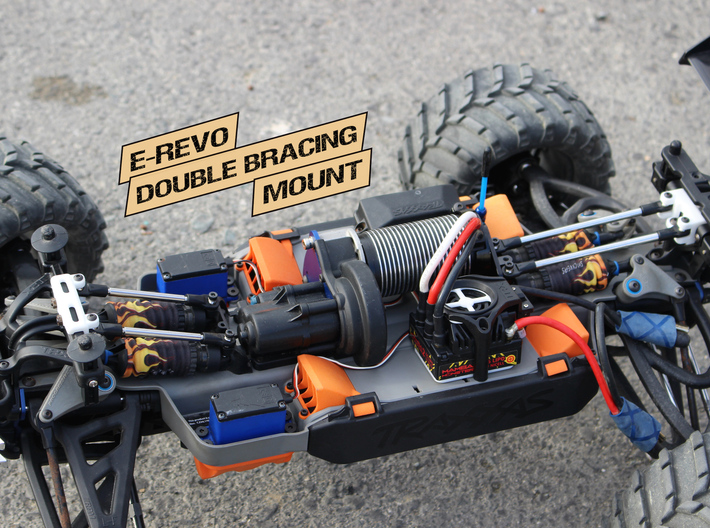 E-Revo Double Bracing Mount (Rear) 3d printed 