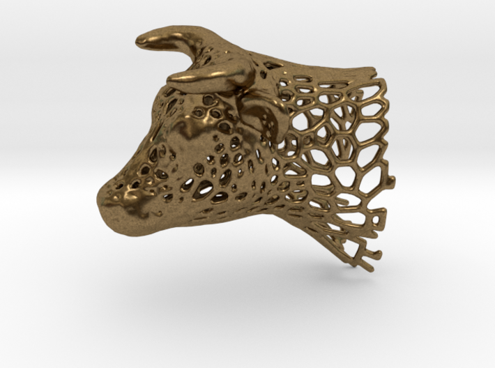 Voronoi Cow's Head 3d printed