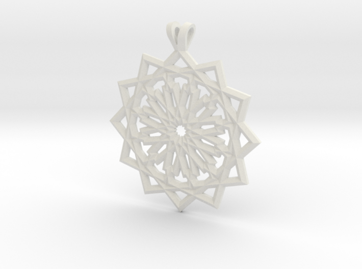 12 pointed star pendant 3d printed
