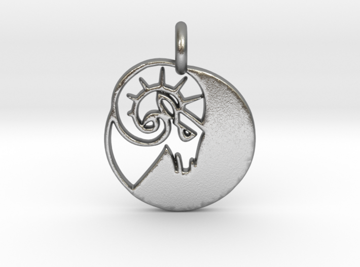 Astrology Zodiac Aries Sign 3d printed Astrology Zodiac Aries Sign in silver