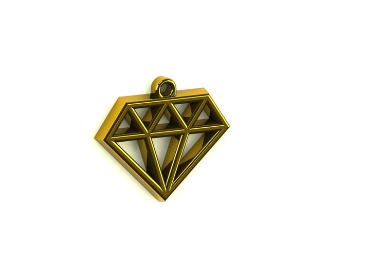 Necklace diamond 3d printed