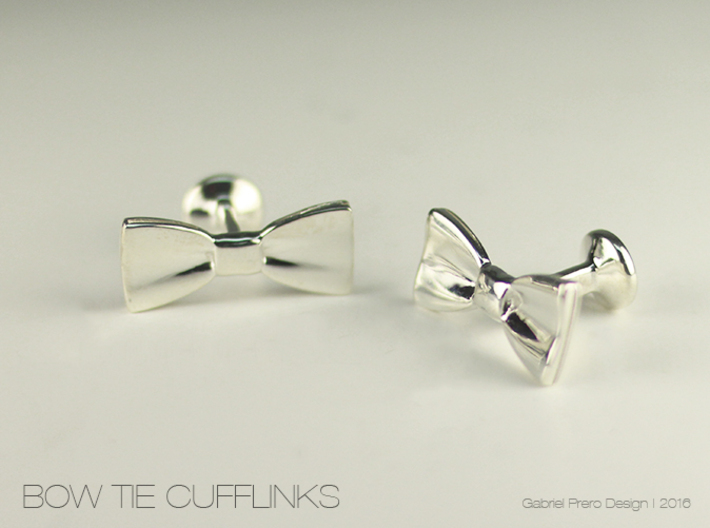 Bow Tie Cufflinks 3d printed 
