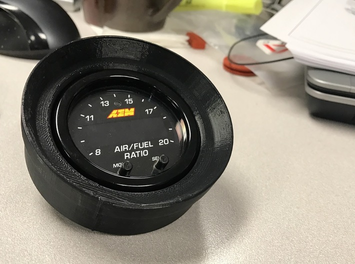 Porsche Clock Replacement Gauge Pod for AEM X-Seri 3d printed Prototype Made In House