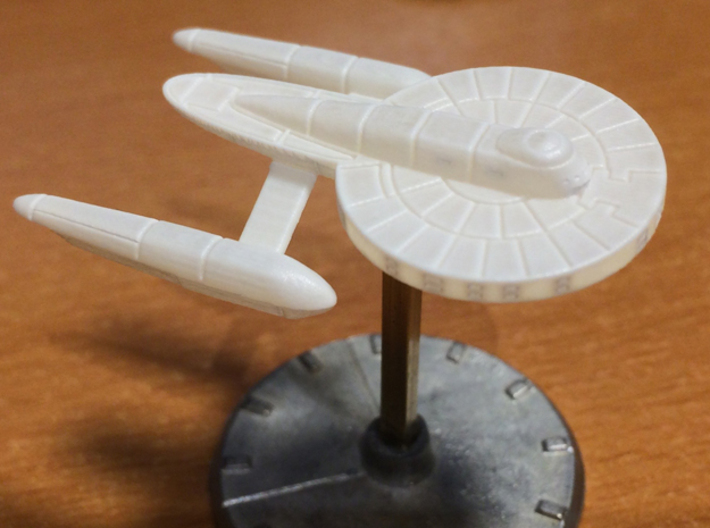 1/3125 Aspen Class Federation Frigate 3d printed Front 3/4 View, FUD after cleaning.