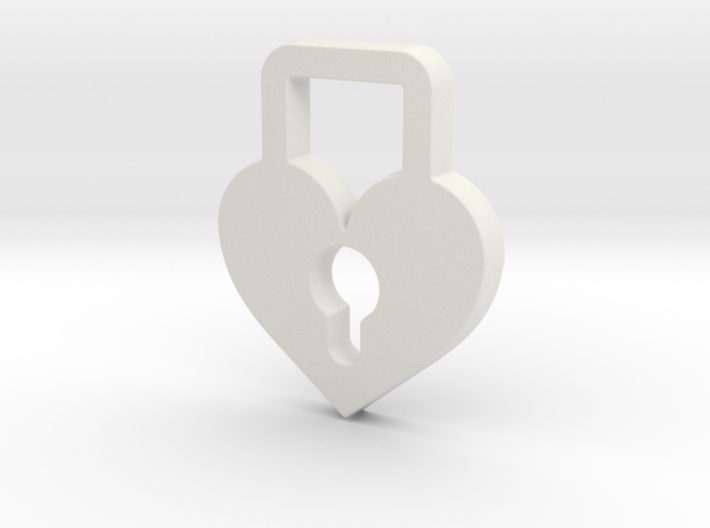 Heart Lock Pendant - Amour Collection 3d printed
