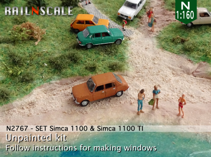 SET Simca 1100 &amp; 1100 TI (N 1:160) 3d printed