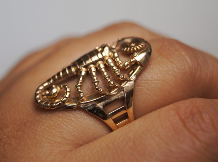 Mech Scorpion Ring Size 10 3d printed 