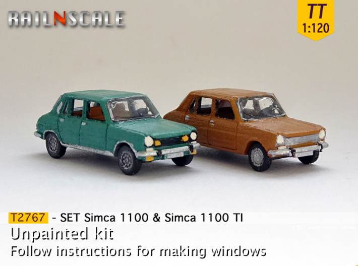 SET Simca 1100 &amp; 1100 TI (TT 1:120) 3d printed