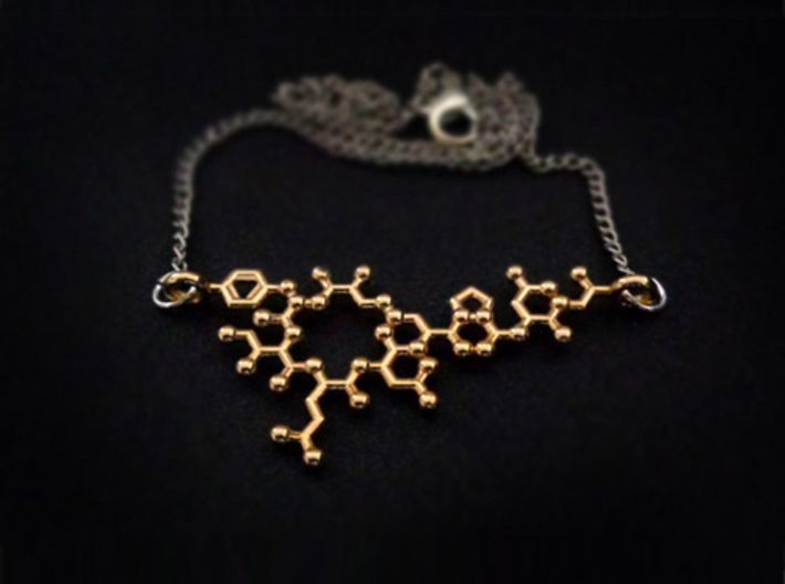 Oxytocin Molecule 3D printed Pendant Necklace 3d printed