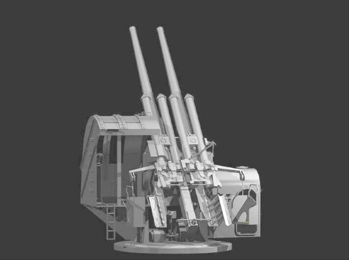 1/150 IJN 12.7 cm/40 (5") Type 89 Naval Gun v2 3d printed 
