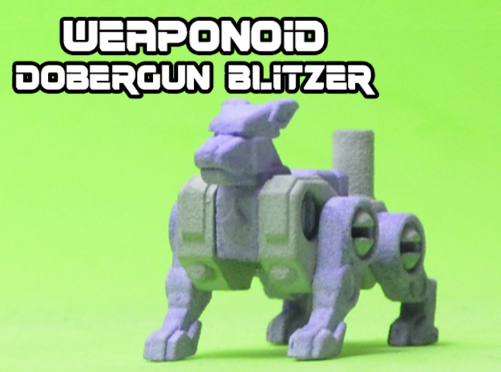 Dobergun Blitzer Transforming Weaponoid Kit (5mm) 3d printed White strong and flexible print, hand painted.