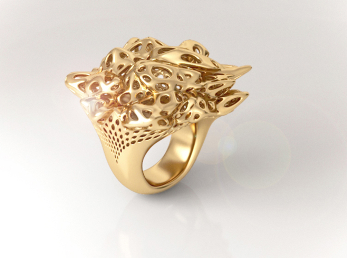 Nebula Ring 3d printed Nebula Ring in 18k Gold plated