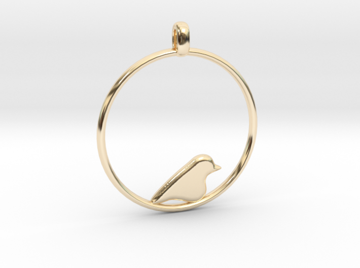 Little Bird Symbolic Pendant 3d printed
