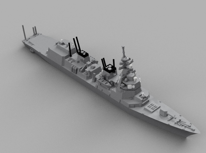 1/2000 JS Asahi-class destroyer 3d printed Computer software render