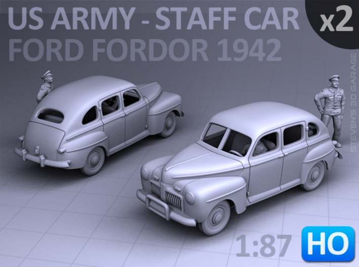 American Staff Car 1942 (HO) - 2 Pack 3d printed