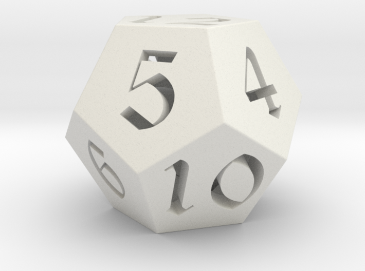 12 side fantasy style dice 3d printed