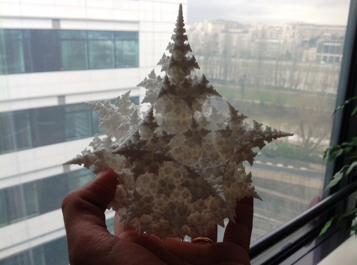 Amazing Fractal Bulb - Large 3d printed White Strong & Flexible, out of the box