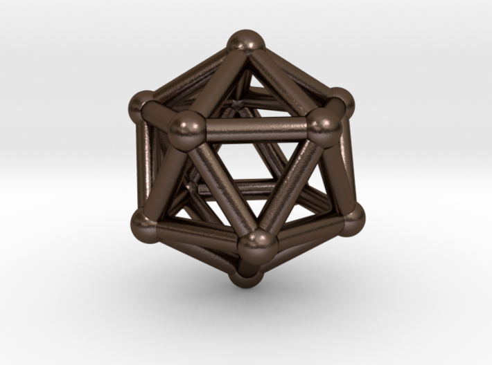 0602 Icosahedron V&amp;E (a=10mm) #002 3d printed