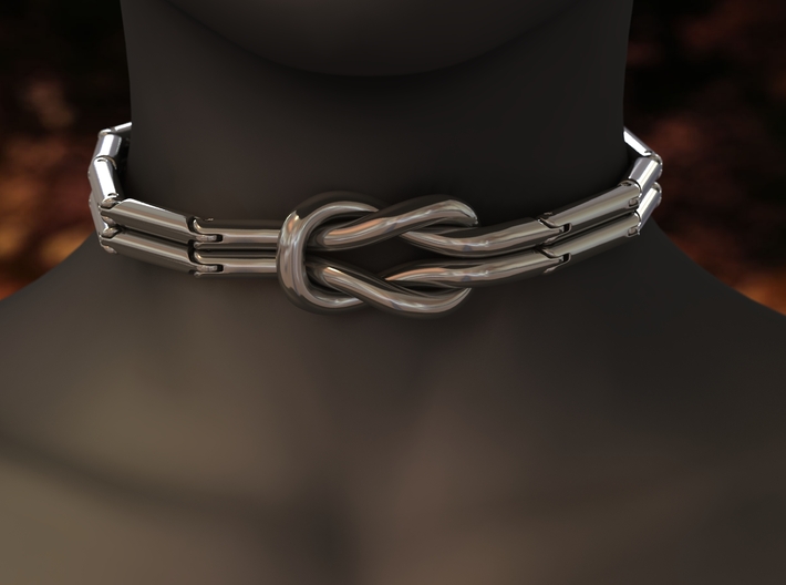 Interlocking Knot Collar - Left part 3d printed Interlocking collar - Links version 2
