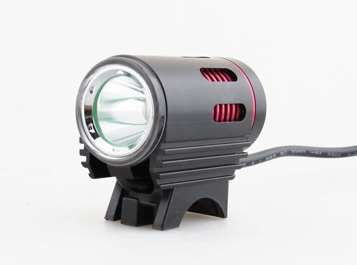 Camera mount bike headlamp mount V1.1 3d printed Example of a generic single LED Chinese light - compatible